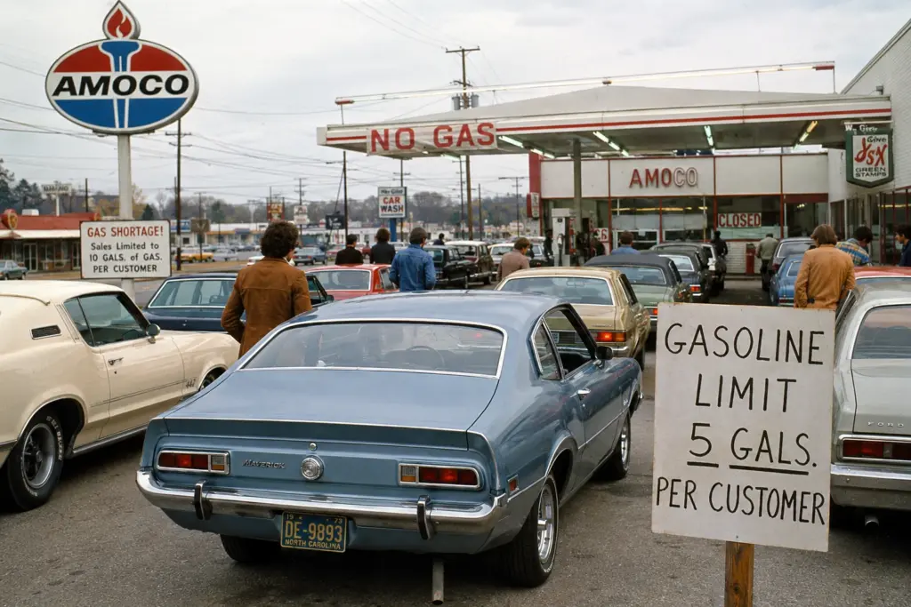 1973_Oil_Crisis_Ford_Maverick_Gas_Station 1973 Oil Crisis