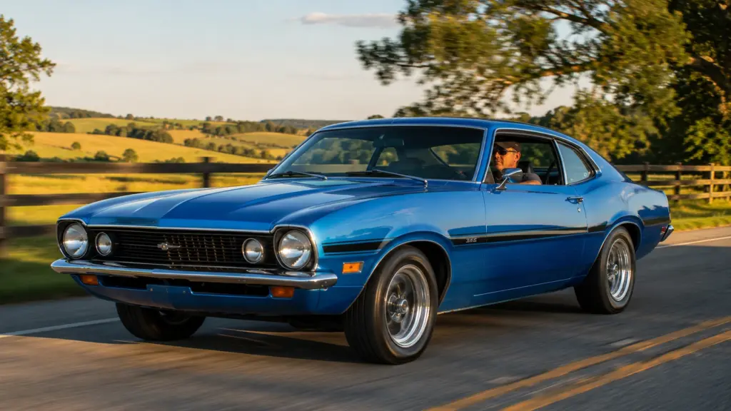 8.Golden_hour_drive_in_a_muscle_car Golden hour drive in a muscle car