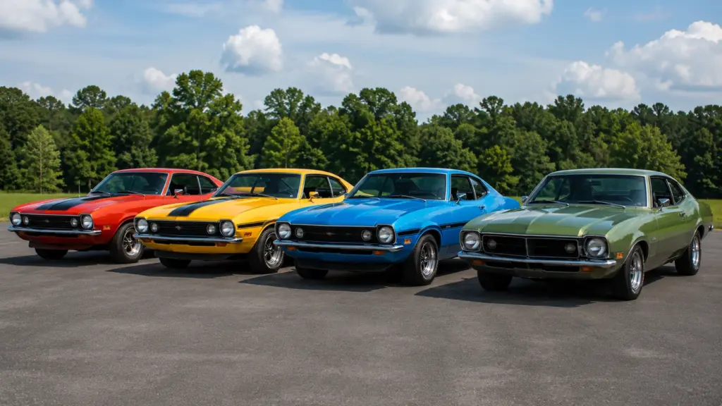 Classic_muscle_cars_natural_setting Classic muscle cars in natural setting